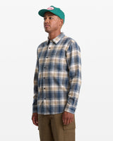 Volcom Caden Plaid Dirty White L/s Button Up Shirt