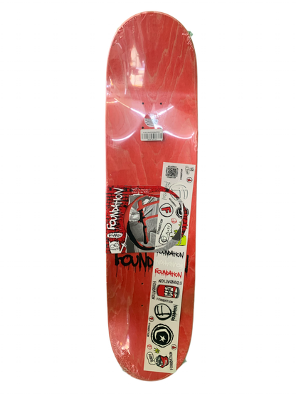 Foundation Whippersnappers Red 8.5" Classic Skateboard Deck
