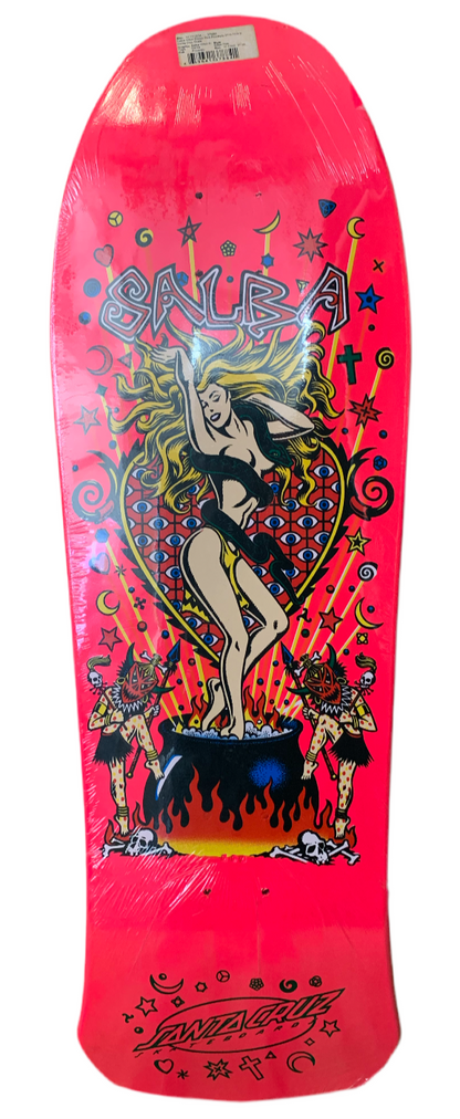 Santa Cruz Salba Witch Doctor Pink Powerply Reissue 10.3" Classic Skateboard Deck