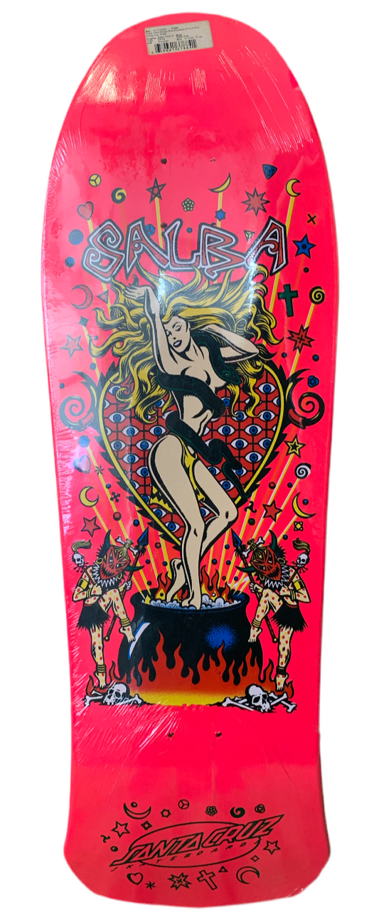 Santa Cruz Salba Witch Doctor Pink Powerply Reissue 10.3" Classic Skateboard Deck