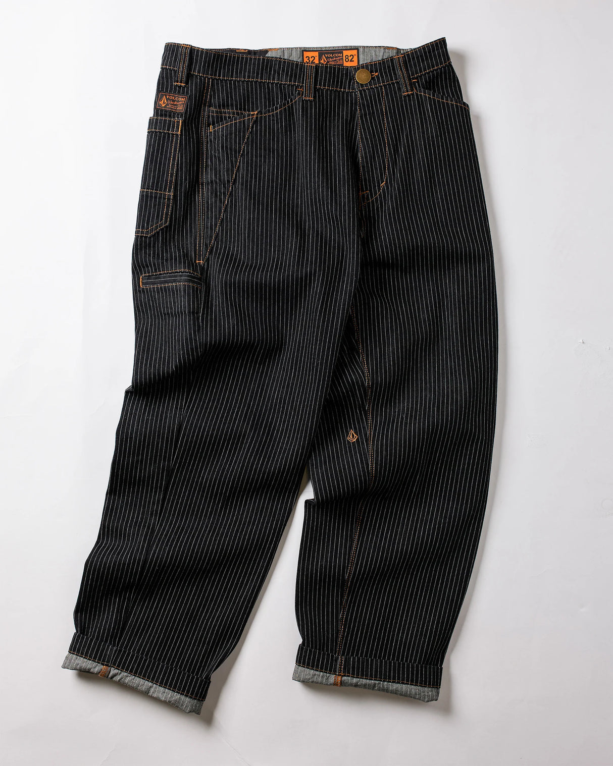 Volcom Dialed Work Pant Black Stripe Pants