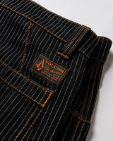 Volcom Dialed Work Pant Black Stripe Pants