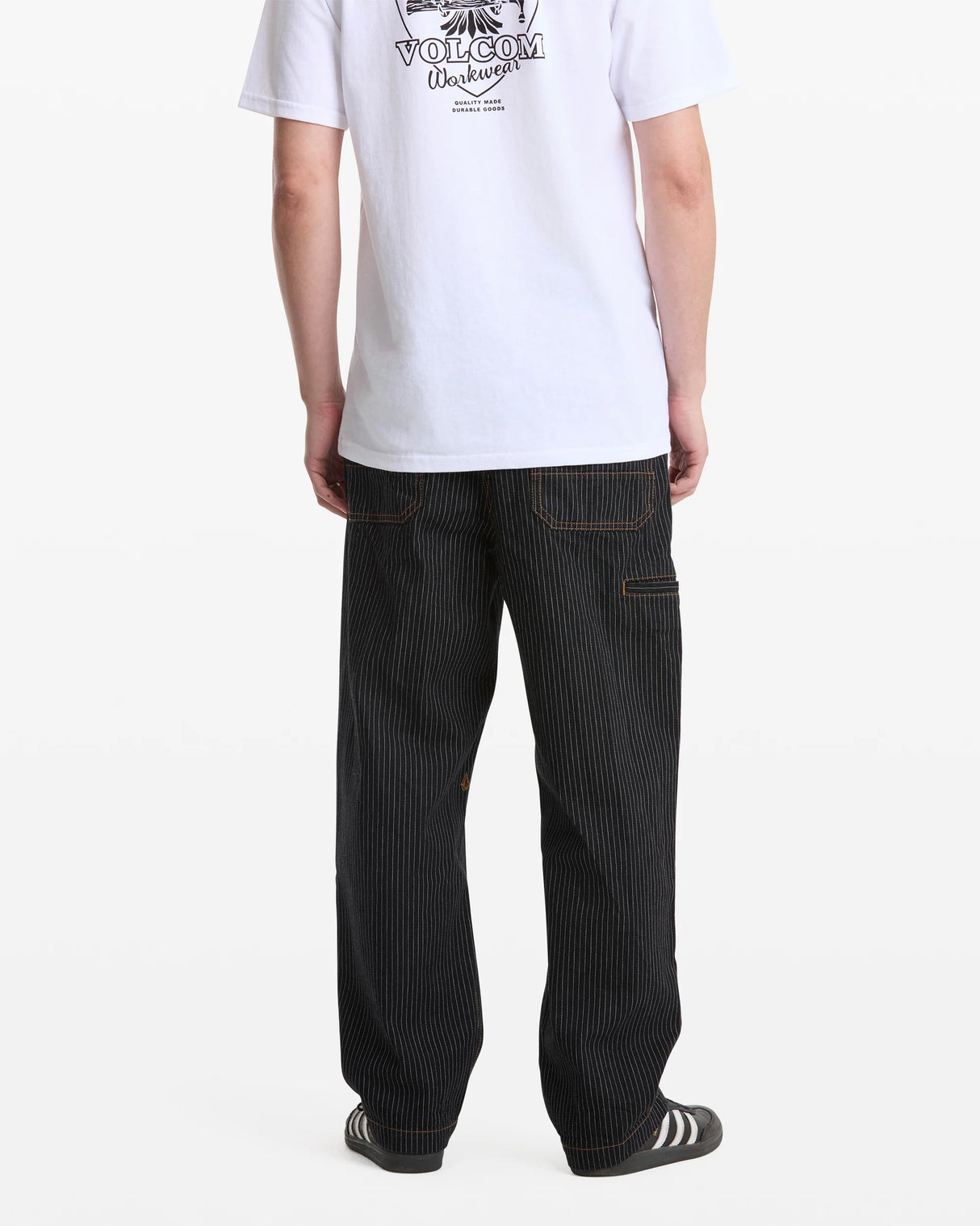 Volcom Dialed Work Pant Black Stripe Pants
