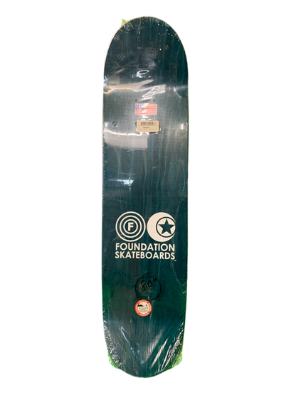 Foundation Spiral Vertigo White 8" Classic Skateboard Deck