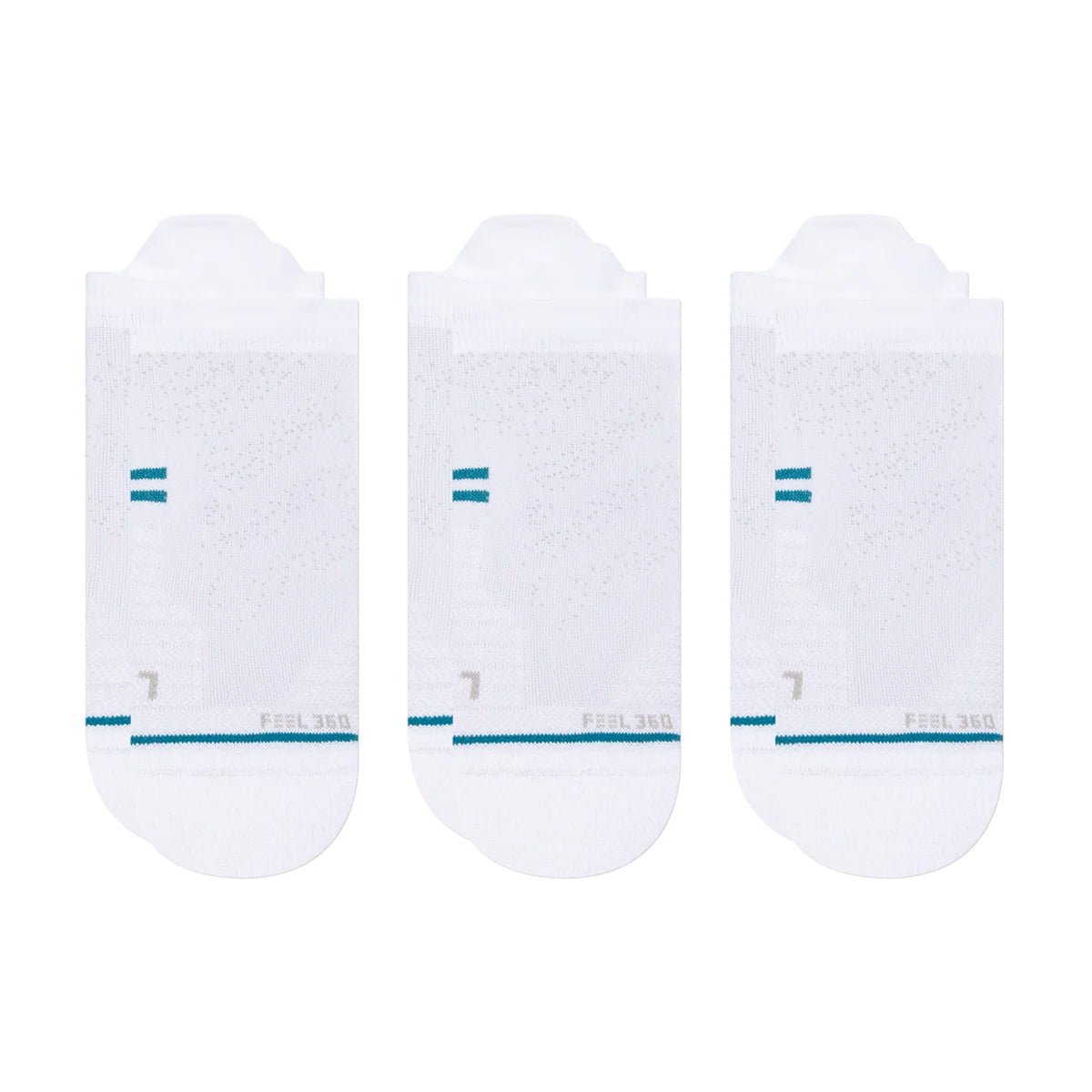 Stance Light Performance White 3 Pack Run Tab Socks