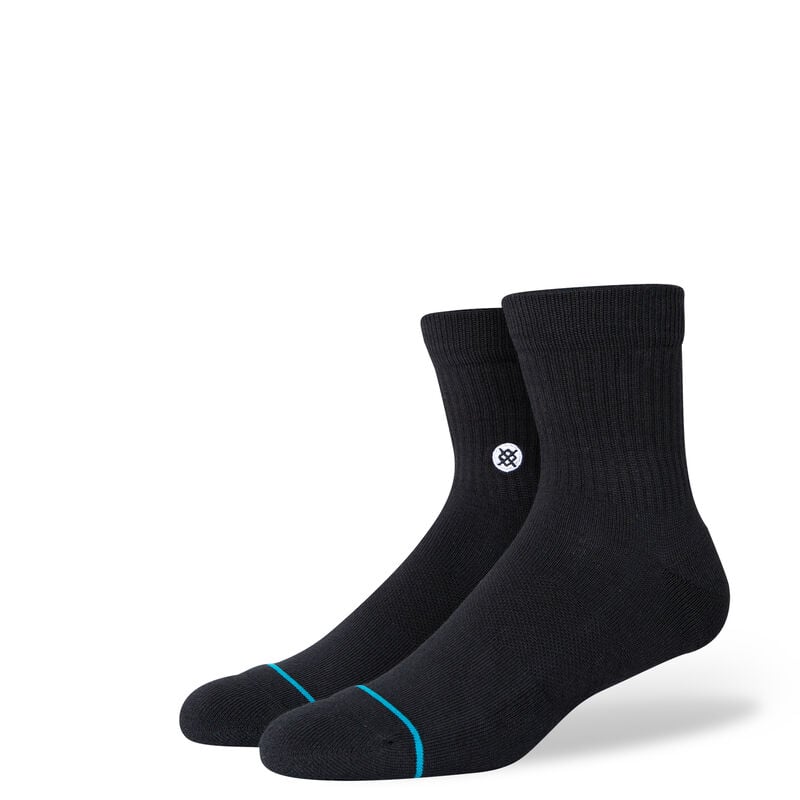 Stance Icon Quarter 3 Pack Black Socks