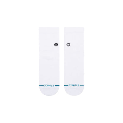 Stance Icon Quarter White Large Socks
