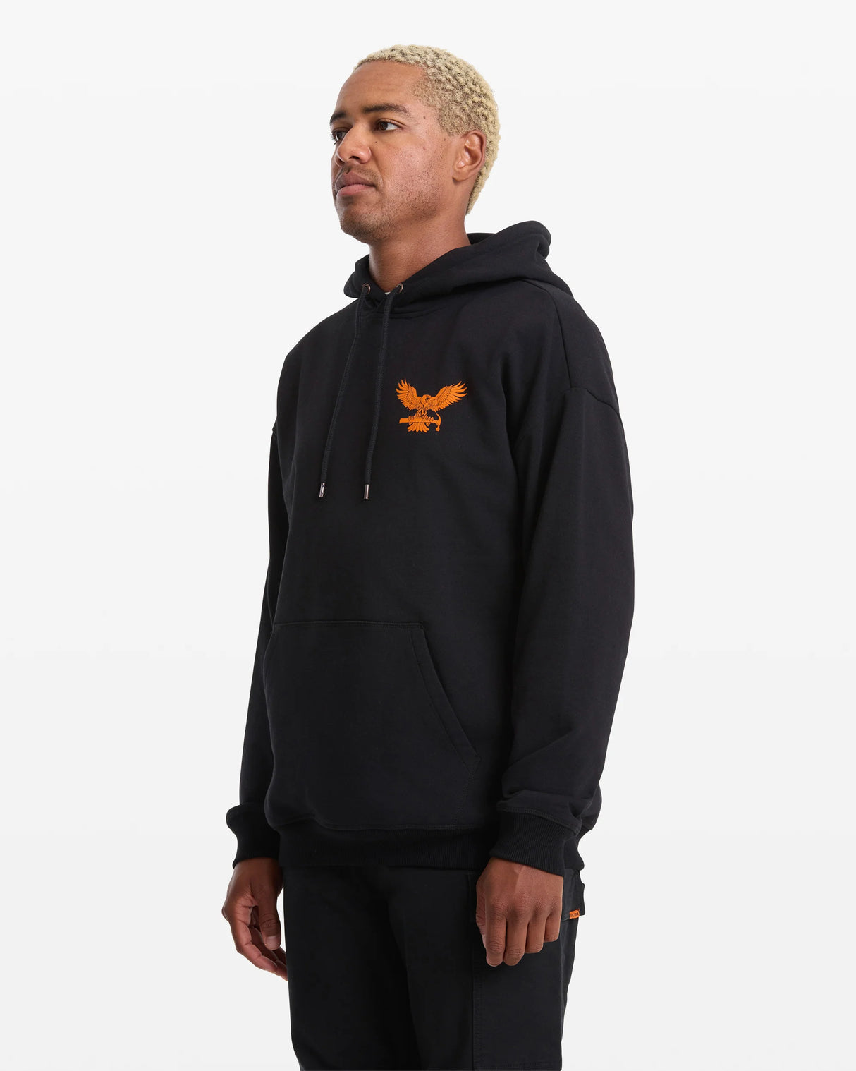 Volcom Hammered Black Pullover Hooded Sweatshirt