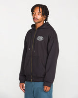 Volcom On The Hunt Workwear Antique Black Zip Hooded Sweatshirt