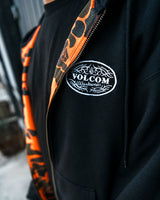 Volcom On The Hunt Workwear Antique Black Zip Hooded Sweatshirt