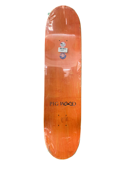 Pig Wood Ragdoll Pig Head 8.1" Classic Skateboard Deck
