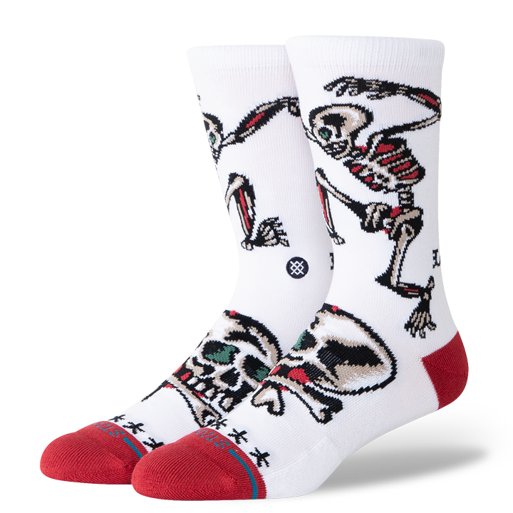 Stance Skeleton White Socks