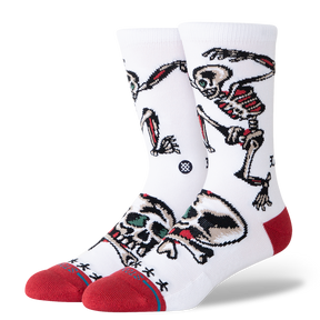 Stance Skeleton White Socks