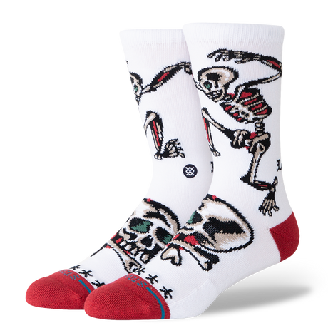 Stance Skeleton White Socks
