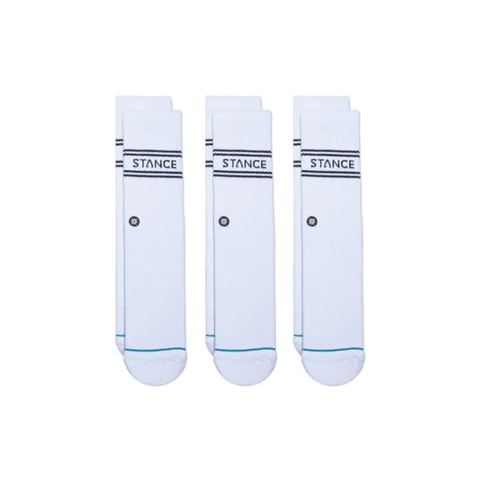 Stance Origin White 3 Pack Crew Socks