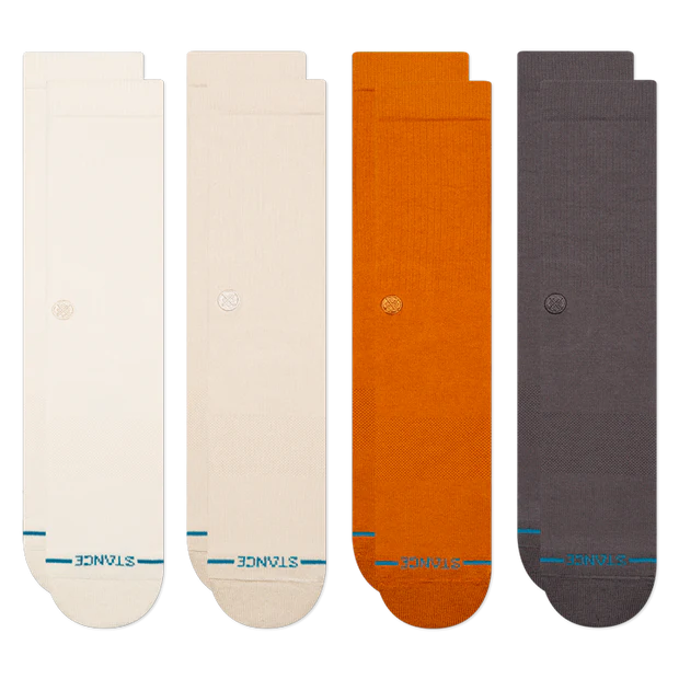 Stance Icon 4 Pack Crew Canvas Multi Socks