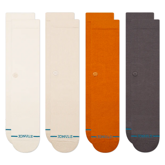 Stance Icon 4 Pack Crew Canvas Multi Socks