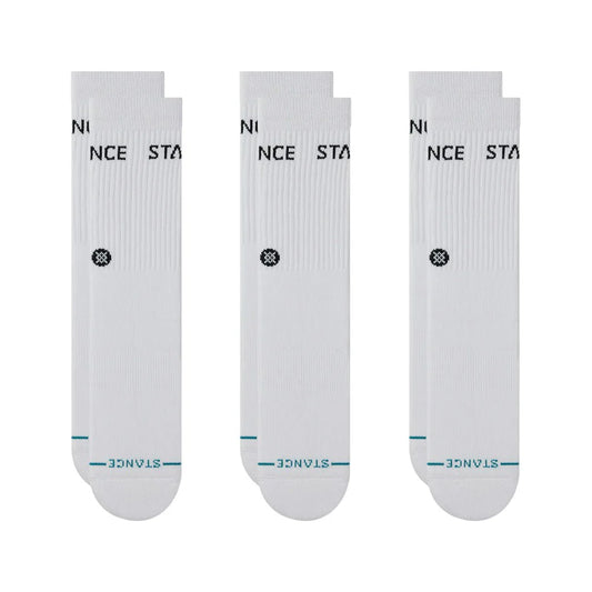 Stance Origin White 3 Pack Crew Socks