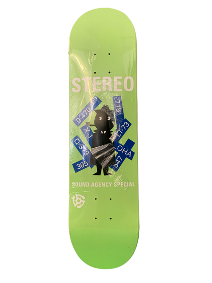 Stereo 2007 Investigator Green 7.9" Classic Skateboard Deck