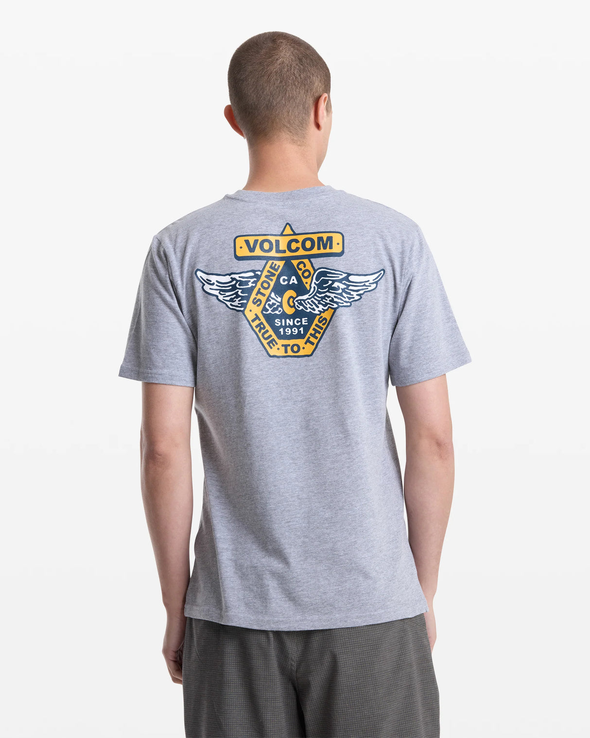 Volcom Free Wheel Heather Grey S/s Shirt