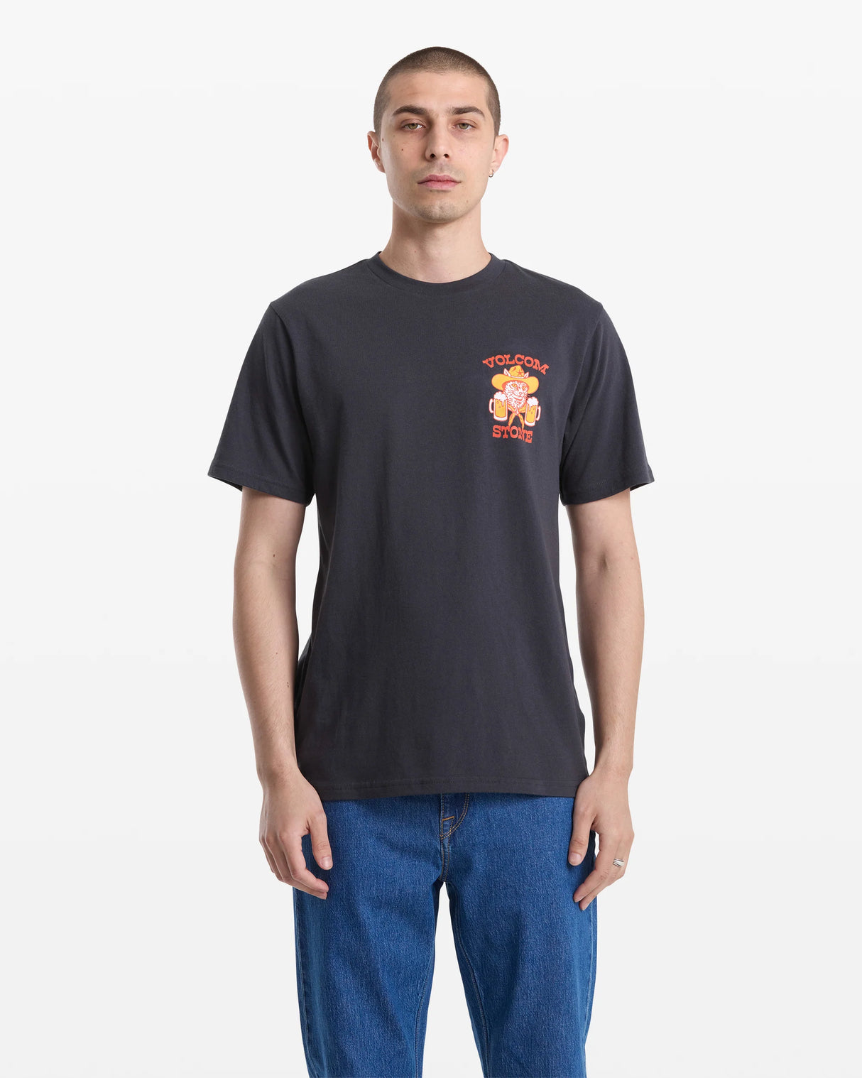 Volcom Catastrophy Washed Black S/s Shirt
