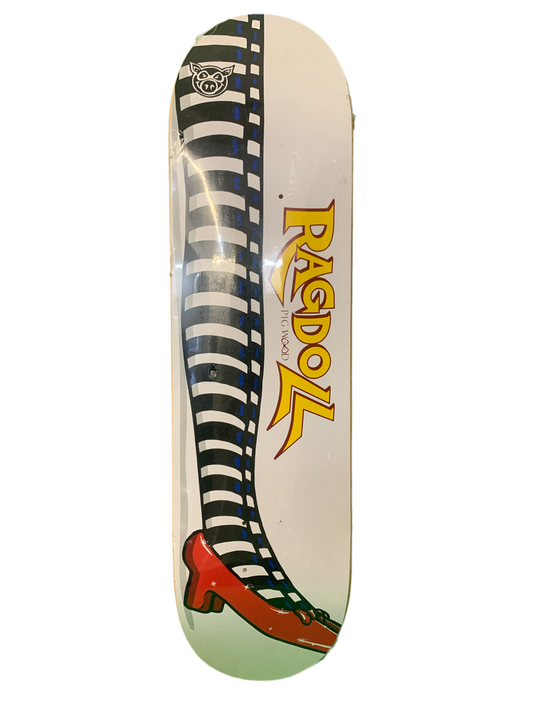 Pig Wood Ragdoll Ruby Slippers 8.125" Classic Skateboard Deck