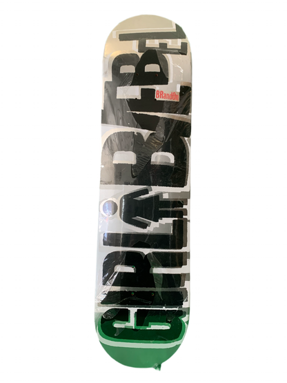 Girl Brandon Biebel Wordmark Grey/Black 7.8" Classic Skateboard