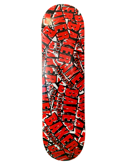 Baker Brand Logo Collage Red/White 8.4" Classic Skateboard Deck