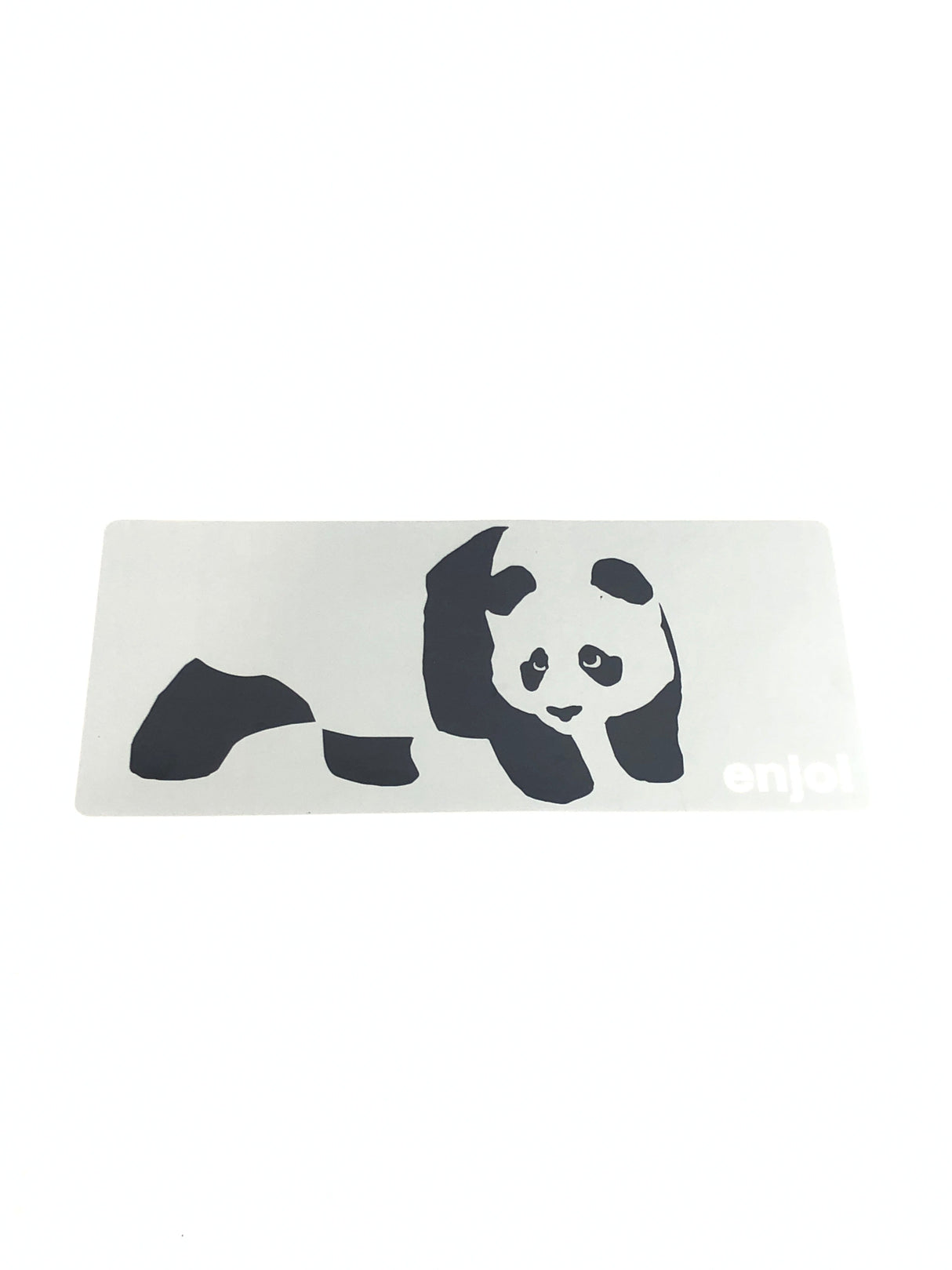 Enjoi Skateboards Panda Clear Grey Black 12.5" x 6" (Large) Sticker
