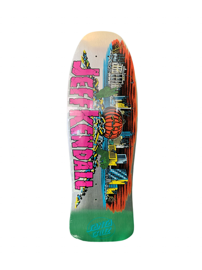 Santa Cruz Kendall Pumpkin Prismatic Streak 10" Reissue Classic Skateboard Deck