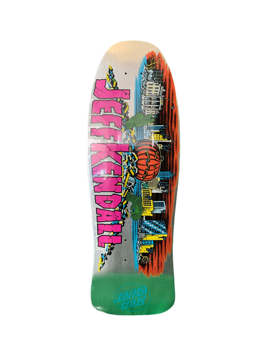 Santa Cruz Kendall Pumpkin Prismatic Streak 10" Reissue Classic Skateboard Deck