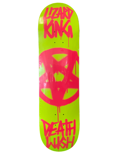 Deathwish Lizard King Neon Pentagram Spray 8.25" Classic Skateboard Deck