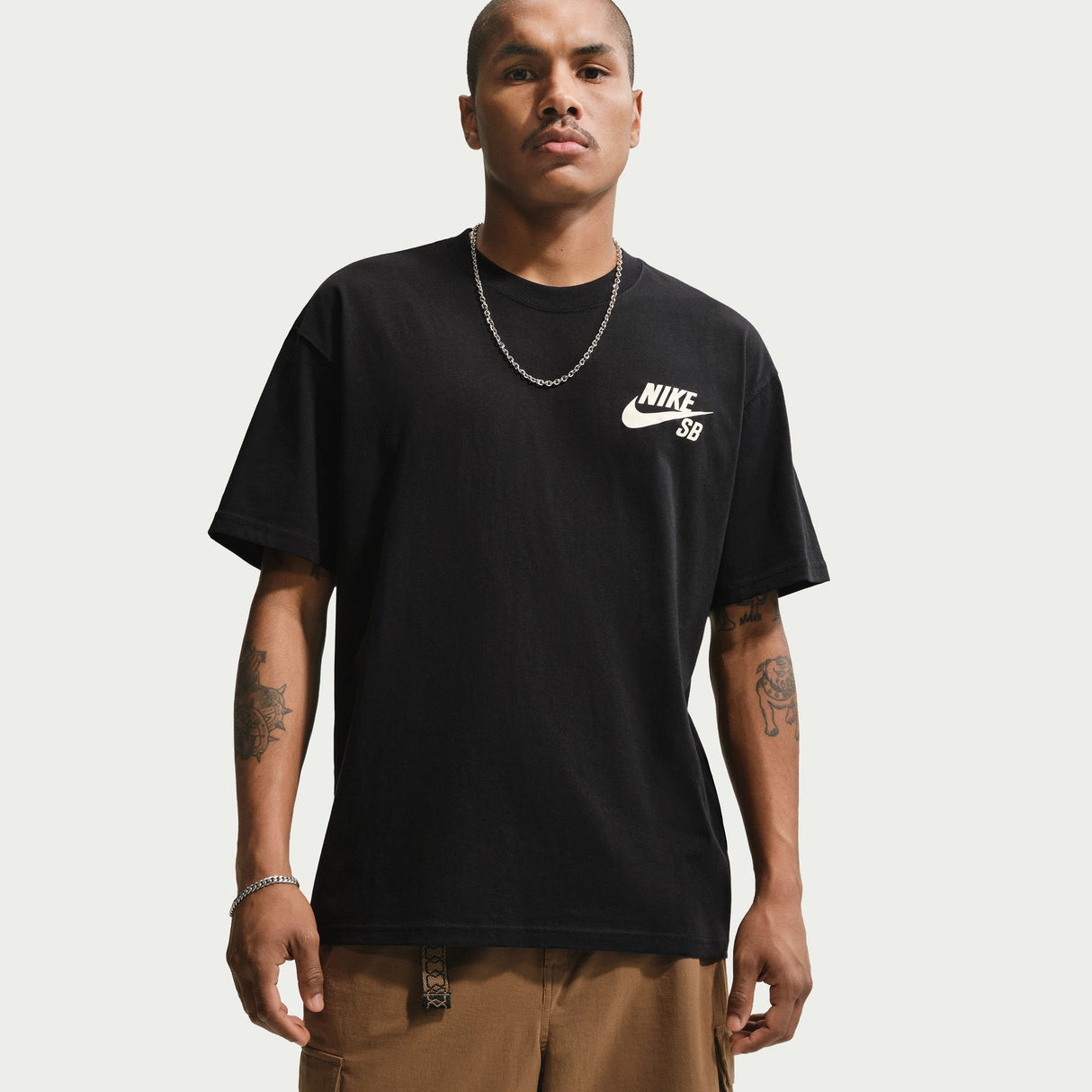 Nike SB Chest Icon Logo Black / Coconut Milk S/s Shirt