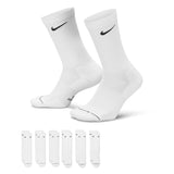 Nike Everyday Elevated 6 Pack White Crew Socks HQ8021-901