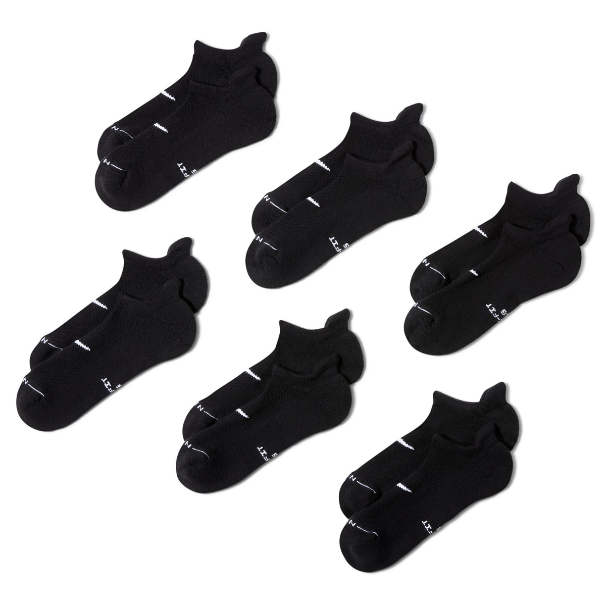 Nike Everyday Elevated Black/White No Show Socks (HQ8029-902)