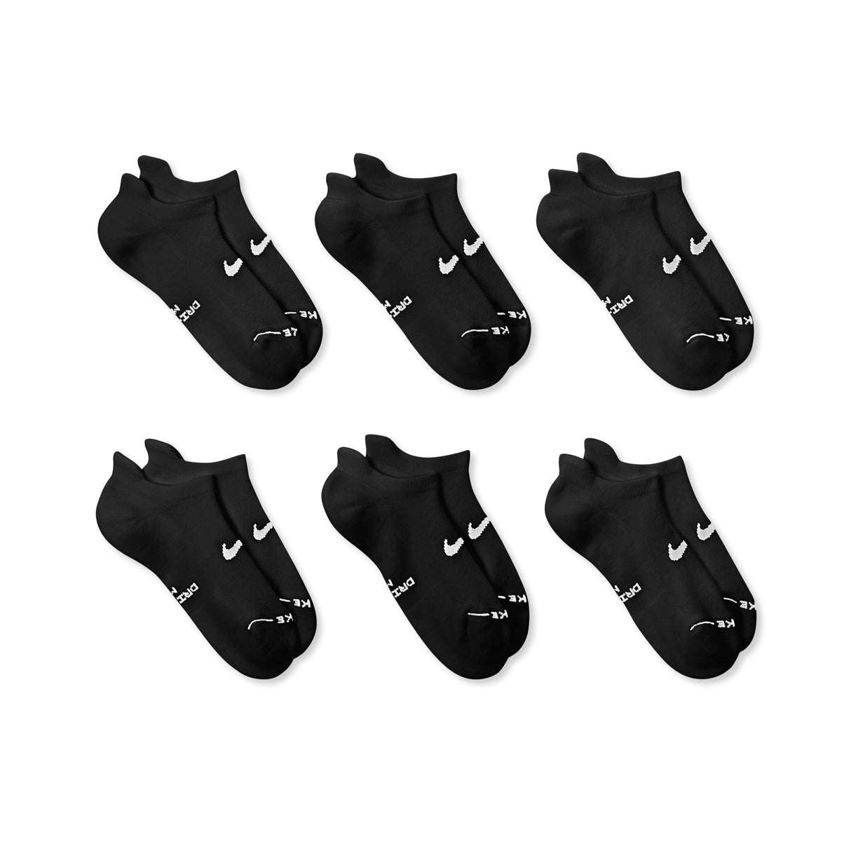 Nike Everyday Elevated Black/White No Show Socks (HQ8029-902)