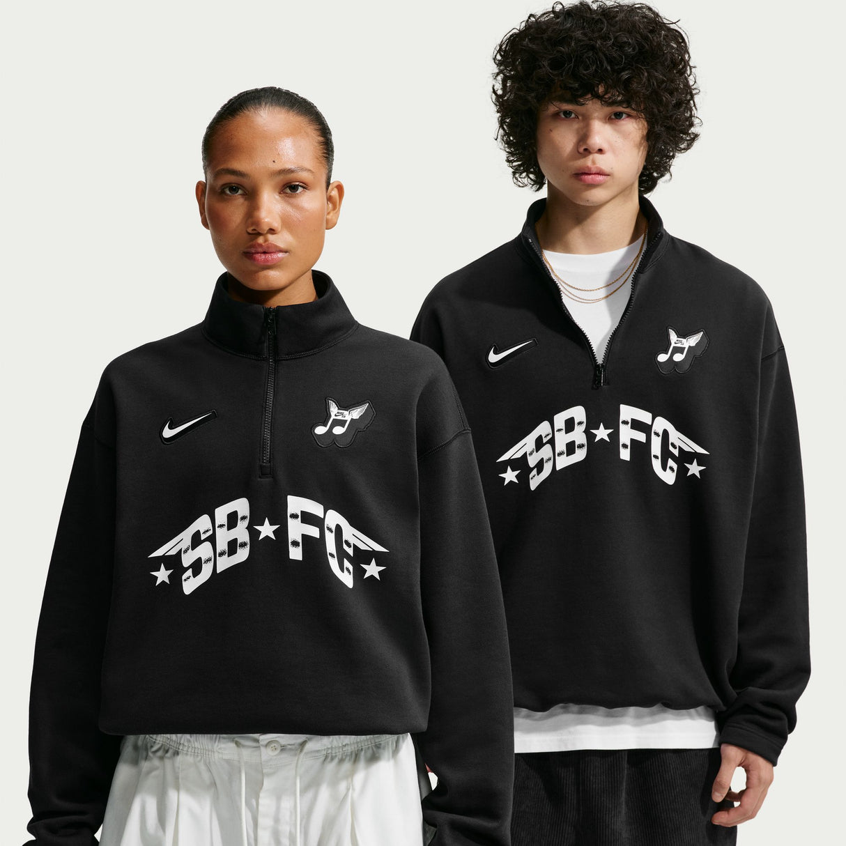 Nike SB Black FC Pack Half Zip Crew Fleece