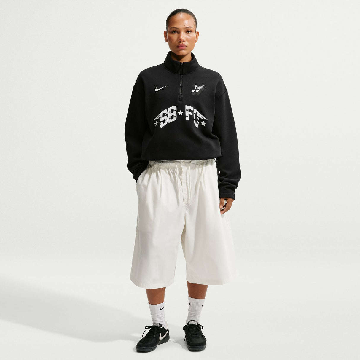 Nike SB Black FC Pack Half Zip Crew Fleece