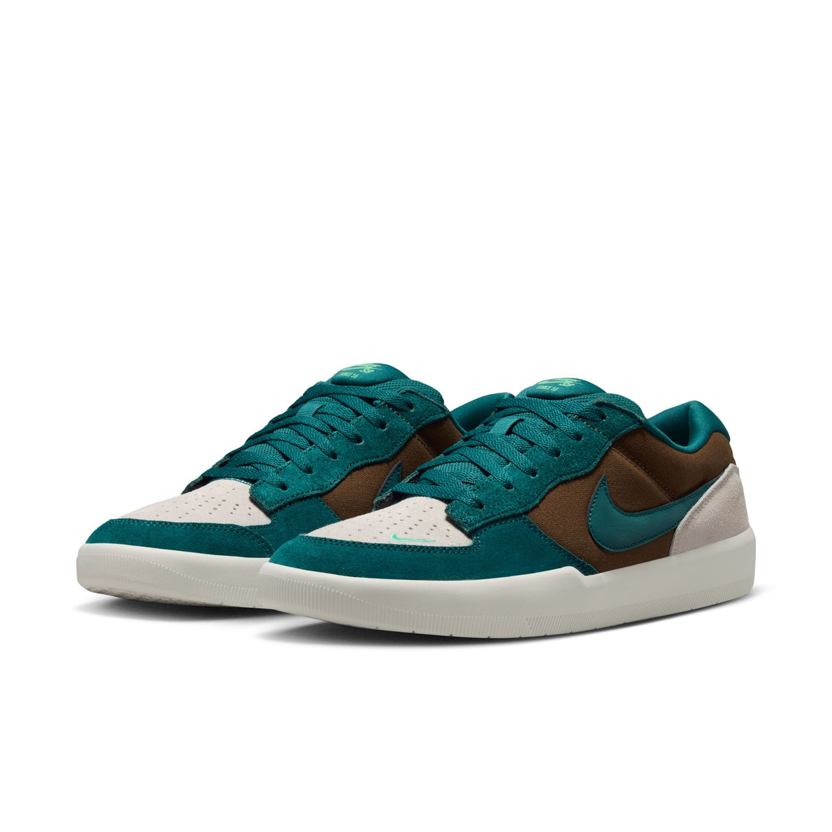 Nike SB Force 58 Mosswood Brown/Geode Teal/Lt Orewood Brown Skate Shoes (IQ8398-201)