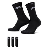 Nike Sb Everyday Elevated 3 Pack Black Crew Socks IR1328-900