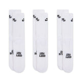 Nike Sb Everyday Elevated 3 Pack White Crew Socks IR1328-910