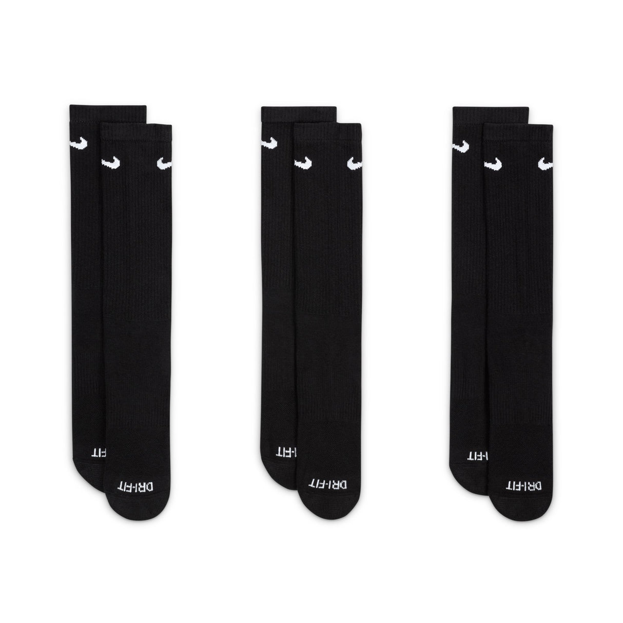 Nike Everyday Plus Cushioned Black/White 3 Pack Crew Socks