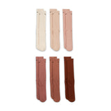 Nike Everyday Plus Cushioned Cream/Pink/Brown Multi 6 Pack Crew Socks