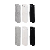 Nike Everyday Plus Cushioned Black/Grey/White Multi 6 Pack Crew Socks
