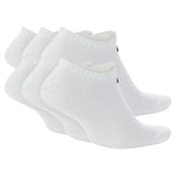 Nike Everyday Plus Cushioned White/Black 6 Pack No Show Socks