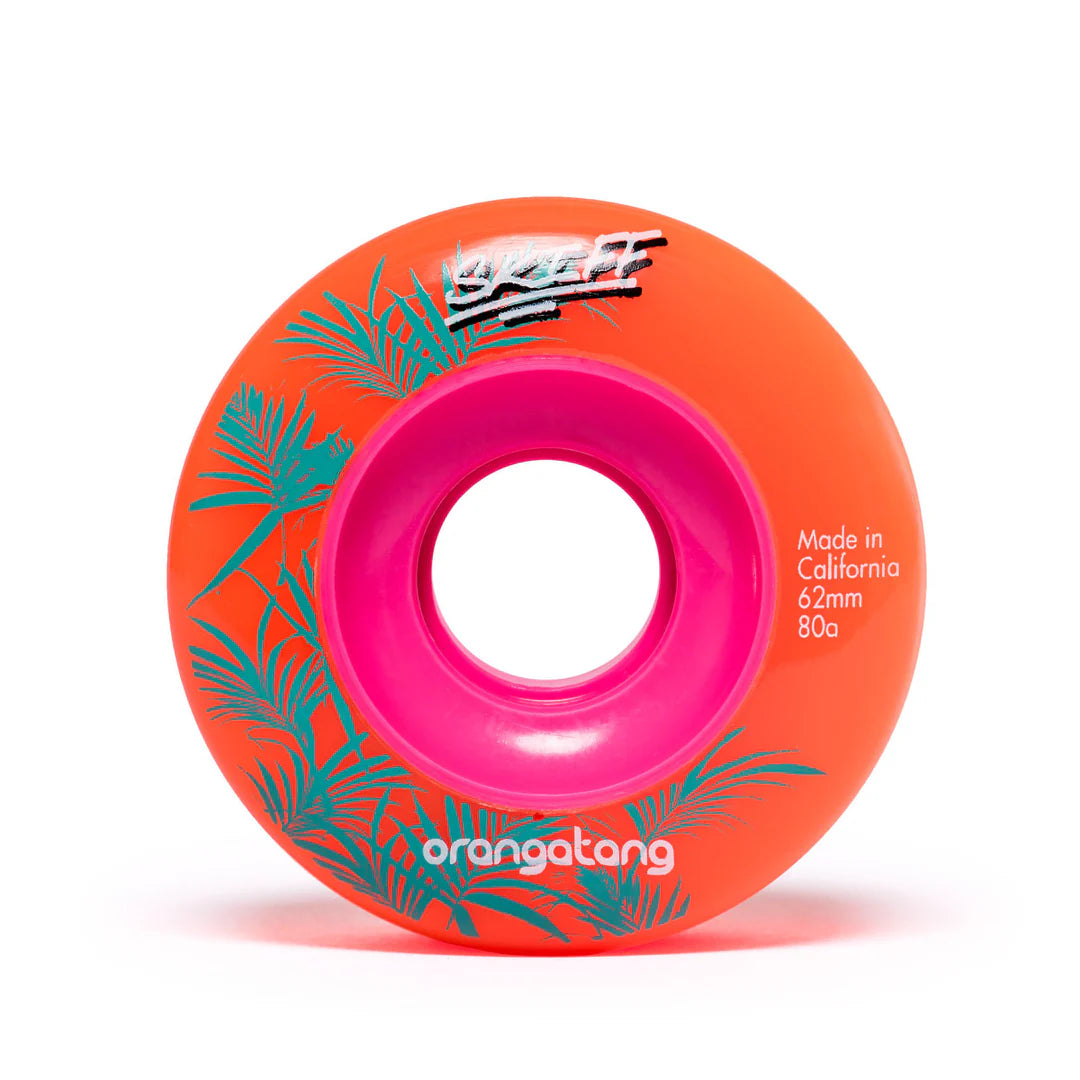 Orangatang Skiff Orange 62mm 80a Longboard Wheels