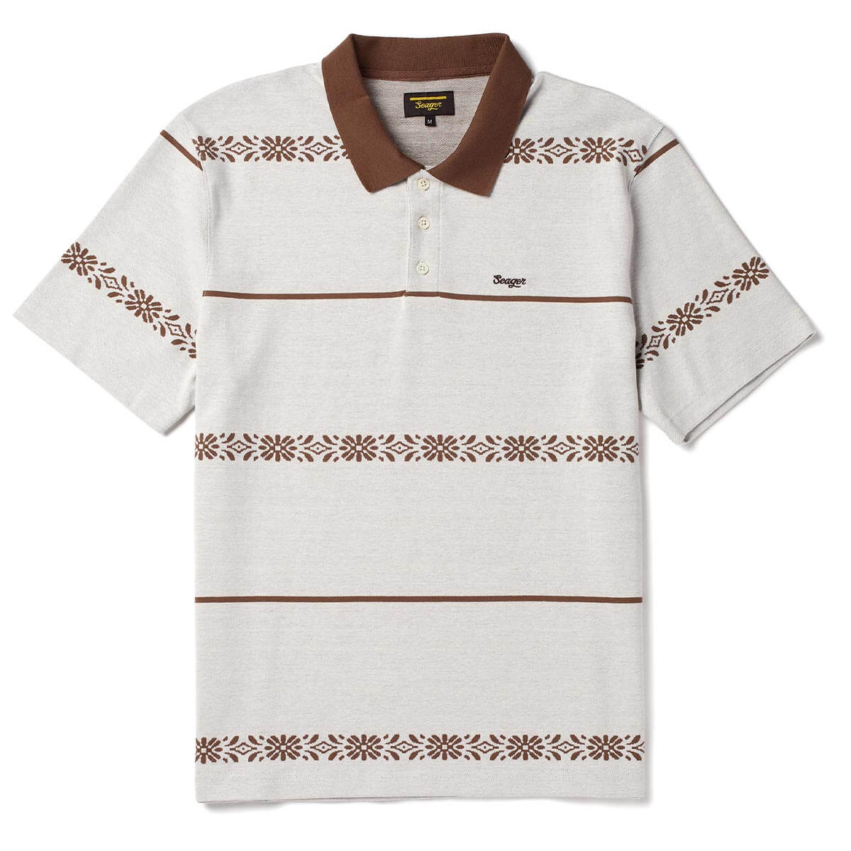 Seager Azteca White Polo S/s Shirt