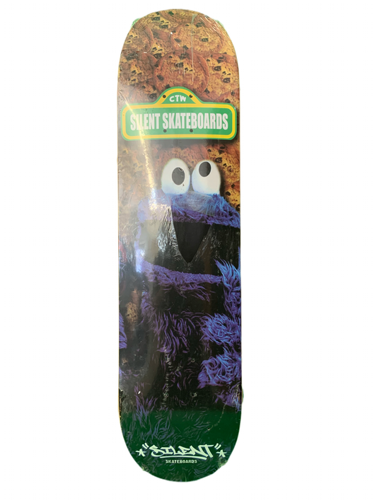 Silent Cookie Monster CTW 7.8" Classic Skateboard Deck