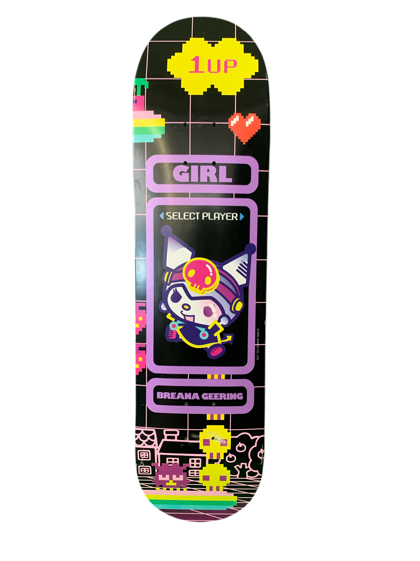 Girl Geering Sanrio Kawaii Arcade Deck 8" Classic Skateboard Deck