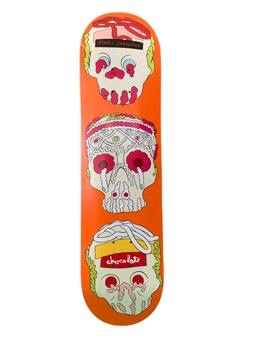 Chocolate Marc Johnson Skulls Art 7.8" Classic Skateboard Deck